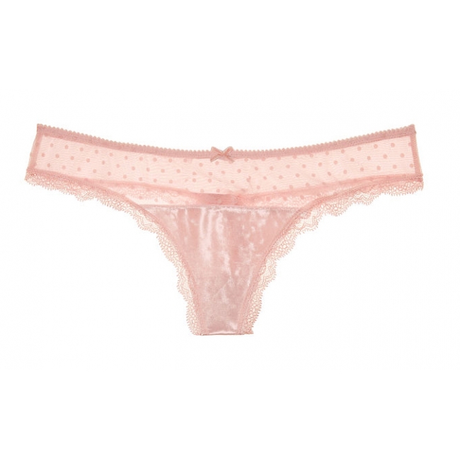 Оксамитові Трусики Стрінги Victoria's Secret Pom-pom Thong Panty