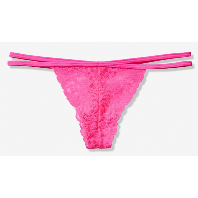 ТРУСИКИ ВІД VICTORIA'S SECRET PINK Strappy Lace Thong