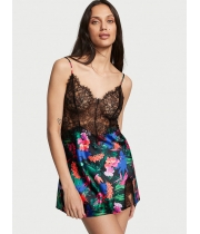Пеньюар Victoria’s Secret Lace Top Satin Slip, Moonlit Tropic