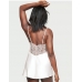 Пеньюар Victoria’s Secret Lace Top Satin Slip, Чорний