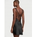 Пеньюар Victoria’s Secret Scattered Shine Strap Satin Strappy-Back Slip, Чорний