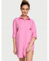Нічна Сорочка Victoria’s Secret Heritage Cotton Button-Front Sleepshirt, Рожева