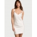 Пеньюар Victoria’s Secret Scattered Shine Strap Satin Strappy-Back Slip, Білий