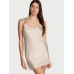 Пеньюар Victoria’s Secret Scattered Shine Strap Satin Strappy-Back Slip, Classic Sandstone