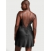 Пеньюар Victoria’s Secret Satin & Rose Lace Mini Slip, Чорний