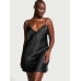 Пеньюар Victoria’s Secret Satin & Rose Lace Mini Slip, Чорний