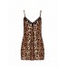 Пеньюар Victoria’s Secret Satin & Rose Lace Mini Slip, Леопардова