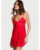 Пеньюар Victoria’s Secret Twinkle Strap Lace Mini Slip Dress, Червоний