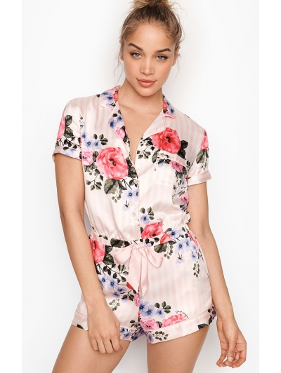 Ромпер Victoria's Secret Satin Button-front Romper