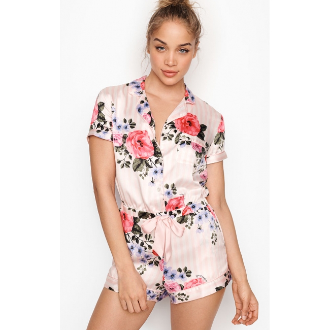 Ромпер Victoria's Secret Satin Button-front Romper