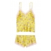 Атласний Комплект Для Сну Victoria's Secret Satin & Lace Cami Set, Yellow Floral