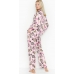 Атласна Піжама Victoria's Secret Long PJ Set, Pink Floral Stripe