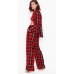 Піжама Victoria's Secret Cotton Printed Flannel Long PJ Set, Червона в клітку