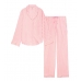 Піжама Victoria's Secret Cotton Printed Flannel Long PJ Set, Рожева в смужку