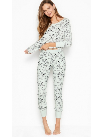 Термо піжама Victoria's Secret Thermal PJ Set, Blue Starry Sky