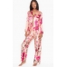 Атласна Піжама Victoria's Secret Long PJ Set, Floral Apricot