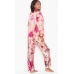 Атласна Піжама Victoria's Secret Long PJ Set, Floral Apricot