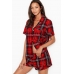 Піжама Victoria's Secret Flannel Boxer PJ, Red Plaid