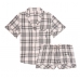 Піжама У Клітку Victoria's Secret Flannel Boxer PJ, White Check
