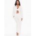 Піжама Victoria's Secret Cotton Printed Flannel Long PJ Set, Білий Горошок