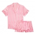 Атласна Піжама в Смужку Victoria's Secret Satin Short PJ Set, Pink Stripe