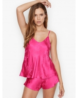 Атласний Комплект Для Сну Victoria's Secret Satin Cami Set, Bright Pink