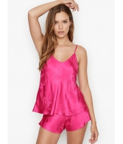 Атласний Комплект Для Сну Victoria's Secret Satin Cami Set, Bright Pink