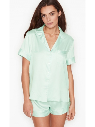 Атласна Піжама Victoria's Secret Satin Short PJ Set, Mint