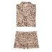 Атласна Піжама Victoria Secret Satin Short PJ Set, Brown Leopard Print