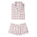 Піжама У Клітку Victoria's Secret Flannel Boxer PJ, White/Black Check