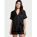Атласна Піжама Victoria's Secret Satin Short PJ Set, Stripe and Flowers