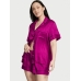 Сатинова Піжама Victoria’s Secret Satin Short Pajama Set, Малинового кольору