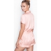 Піжама Victoria's Secret Satin Button-front Romper, Pink