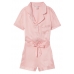 Піжама Victoria's Secret Satin Button-front Romper, Pink