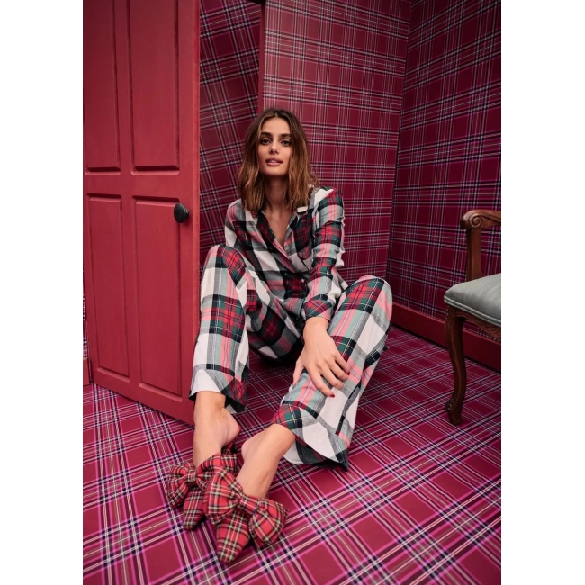 Піжама Victoria's Secret Flannel Long PJ Set, Різнокольорова Клітина