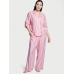 Піжама Victoria's Secret Flannel Long PJ Set, Рожева смужка