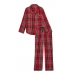 Піжама Victoria's Secret Flannel Long PJ Set, Червона клітинка