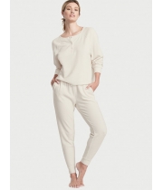 Піжама Victoria’s Secret Glow Waffle Henley And Jogger Set, Vanilla Dream
