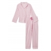 Піжама Victoria's Secret Flannel Long PJ Set, Світло рожева смужка