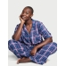 Піжама Victoria's Secret Flannel Long PJ Set, Лілова Клітинка
