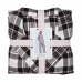 Піжама Victoria's Secret Flannel Long PJ Set, Біла в чорну клітинку