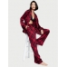 Атласна Піжама Victoria's Secret Long PJ Set, Червона клітинка