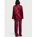 Атласна Піжама Victoria's Secret Long PJ Set, Червона клітинка