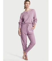 Піжама Victoria’s Secret Glow Waffle Henley And Jogger Set, Фіолетовий