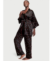 Піжама Victoria’s Secret 3-Piece Pajama Set, Black Grounded Hearts