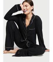 Піжама Victoria’s Secret Modal Long Pajama Set, Black 
