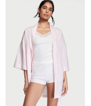 Піжама Victoria’s Secret 3-Piece Cotton Pajama Set, Pretty Blossom Stripe