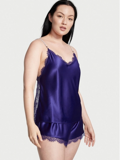 Піжама Для Сну з атласу Victoria's Secret Satin Lace-Back Cami Set, Night Ocean