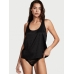 Піжама Сатинова Victoria’s Secret Satin Racerback Tank & Satin Short, Black Logo VS