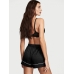 Піжама Сатинова Victoria’s Secret Satin Racerback Tank & Satin Short, Black Logo VS